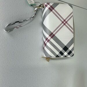 Plaid Wristlet Wallet